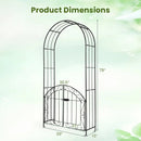 Metal Garden Arch with Gate and Safety Latch - 79" H by LJGDeals