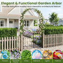 Metal Garden Arch with Gate and Safety Latch - 79" H by LJGDeals