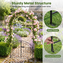 Metal Garden Arch with Gate and Safety Latch - 79" H by DirectDeals
