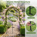 Metal Garden Arch with Gate and Safety Latch - 79" H by LJGDeals