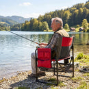 Camping Chair Heavy Duty with Cup Holder and Storage by LJGDeals