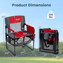 Camping Chair Heavy Duty with Cup Holder and Storage by LJGDeals