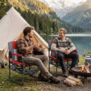 Camping Chair Heavy Duty with Cup Holder and Storage by LJGDeals