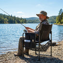 Camping Chair Heavy Duty with Cup Holder and Storage by DirectDeals