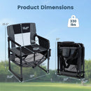Camping Chair Heavy Duty with Cup Holder and Storage by LJGDeals