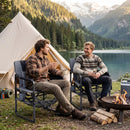 Camping Chair Heavy Duty with Cup Holder and Storage by LJGDeals