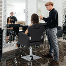 Heavy Duty Salon Chair with 360 Degrees Swivel-Black by LJGDeals