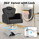 Heavy Duty Salon Chair with 360 Degrees Swivel-Black by LJGDeals