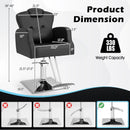 Heavy Duty Salon Chair with 360 Degrees Swivel-Black by LJGDeals