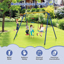 4-in-1 660 lbs Heavy Duty Swing Set for Kids Aged 3-9 Years Old-Yellow by LJGDeals