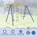 4-in-1 660 lbs Heavy Duty Swing Set for Kids Aged 3-9 Years Old-Yellow by LJGDeals