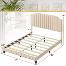 Heavy Duty Upholstered Bed Frame with Rivet Headboard by DirectDeals