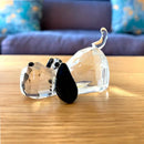 GobekUsa Crystal Puppy Dog Glass Animal Figurine Collectible Home Decor Gift