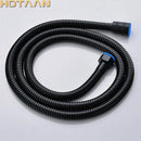 GobekUsa Black Stainless Steel Flexible Shower Hose Pipe with Double Lock & EPDM Inner Tubes.