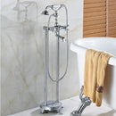 GobekUsa Dual Handle Clawfoot Bathtub Shower Faucet, Golden Polished Free Standing Mixer