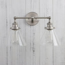 GobekUsa Funnel Glass Metal Wall Light Double Heads Sconce Lamp Fixtures