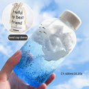 GobekUsa Animal Glass Water Bottle with Sleeve | Cute Kawaii Design for Outdoor Activities