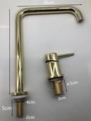 GobekUsa Gun Grey Bathroom Faucet with Super Long Pipe, 360° Rotating, Two Holes