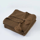 GobekUsa Knitted Woolen Ball Blanket - Super Warm Cozy Sofa Throw Blanket