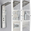 GobekUsa Black Rainfall Shower Panel Set with Massage System and Temperature Screen