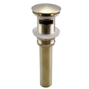 GobekUsa Antique Brass Pop Up Drain Kit with P-Trap Pipe for Bathroom Sink.