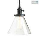 GobekUsa Funnel Flared Glass Clear Glass Pendant Light Fixture