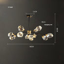 GobekUsa Crystal Copper Black LED Chandelier for Dinning Room