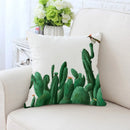 GobekUsa Cactus Hand Painting Decorative Pillowcase for Sofa, Chair Cushion Home Decor