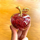 GobekUsa Glaze Crystal Apple Paperweight Figurine Collection for Home Office Decor