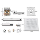GobekUsa Brushed Nickel Thermostatic Shower Faucet Set for Wall Mount Bathroom with Rainfall Shower Head