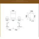 GobekUsa Gold Waterfall Double Handle Bathroom Basin Faucet