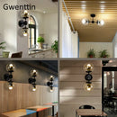 GobekUsa Glass Beans Wall Lamp Sconces LED Light Fixture for Home Deco Bedroom Hallway