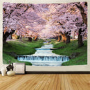 GobekUsa Forest Waterfall Art Tapestry: Boho Hippie Decor Yoga Mat Sofa Blanket