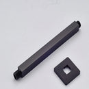 GobekUsa 12" Matte Black Rainfall Shower Head Set with Shower Arm