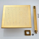 GobekUsa Gold 12" Digital Display Rainfall Shower Faucet with Single Lever Control