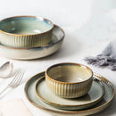 GobekUsa Ceramic Dessert Plate - Round Solid Pattern - Household Tableware