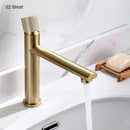 GobekUsa Gold Brass Bathroom Basin Faucet Single Handle Deck Mounted Brushed Gold Tap