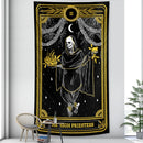 GobekUsa Black & White Tarot Witchcraft Tapestry | Bohemian Hippie Mandala Wall Decor