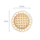 GobekUsa Bamboo Woven Coasters & Storage Basket Set for Kitchen Table Décor