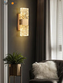 GobekUsa Crystal Wall Lamp for Modern Light Luxury Living Room and Bedside Wall Décor.