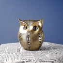 GobekUsa Golden Owl Figurines: Resin Animal Statues for Home Decor & Gifts