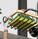 GobekUsa Adjustable Kitchen Sink Rack with Soap Dish and Hooks