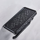 GobekUsa Black Toilet Paper Holder with Phone Rack: Wall-Mounted Aluminum Bathroom Storage