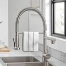 GobekUsa Kitchen Mixer Tap Dual Spout Hot Cold Deck Mounted Faucet