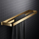 GobekUsa Brushed Gold Bathroom Hardware Set: Towel Rack, Corner Shelf, Paper Holder, Hook, Toilet Brush Holder