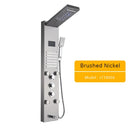 GobekUsa LED Light Shower Panel Faucet with Waterfall Rain Shower Head and Massage Jets