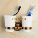 GobekUsa Brass Bathroom Set: Robe Hook, Paper Holder, Towel Bar, Soap Basket.