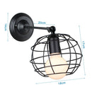 GobekUsa Industrial Loft LED Cage Wall Light Sconce - Modern Home Lighting Fixture