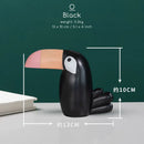 GobekUsa Bird Figurine: Modern Resin Toucan Statue for Home Office Decor & Phone Holder