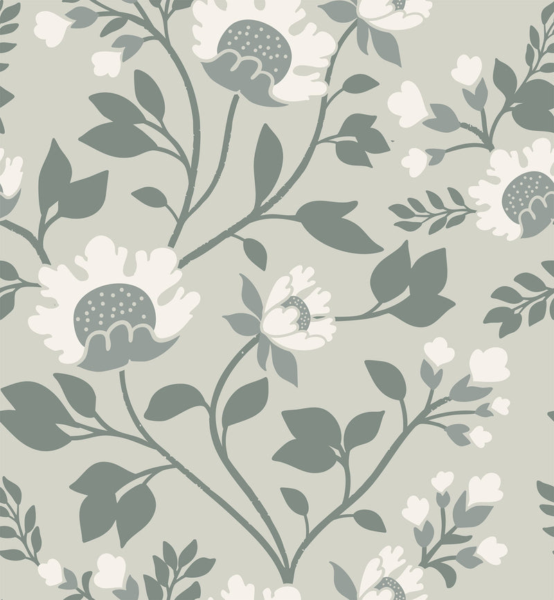 Hedgerow Bloom Wallpaper - Botanical Elegance